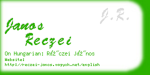 janos reczei business card